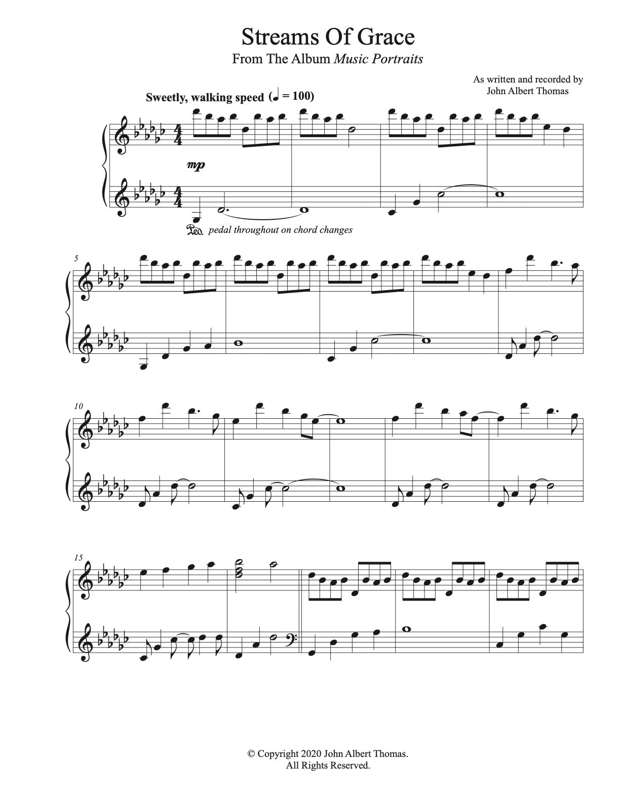 Streams of Grace - Sheet Music