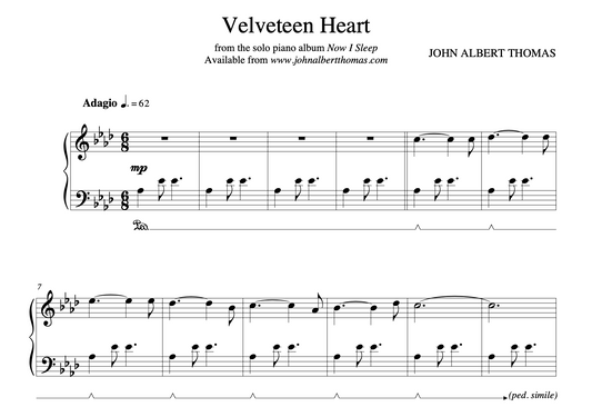 Velveteen Heart - Sheet Music